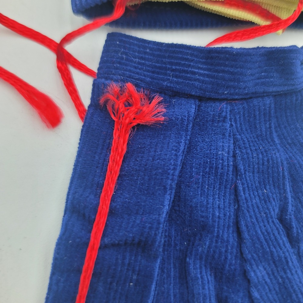 VTG Ken Barbie Doll Ski Outfit Blue Corduroy Jacket Pants Skis Poles Boots Set - Picture 2 of 8